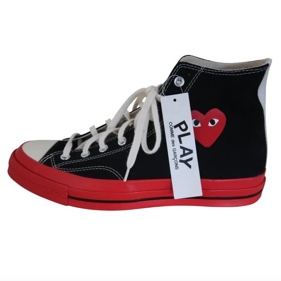 COMME DES GARCONS Play x Converse high top sneakers M 11 W 13 - Picture 10 of 10